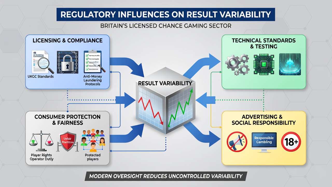 Technical testing environment used to validate result distribution under British gaming regulations